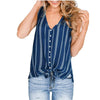 Women's Buttoned V-neck Shirt