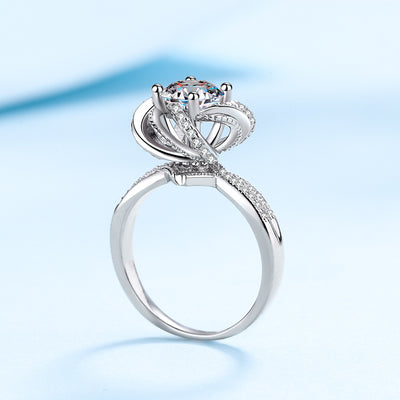 S925 Sterling Silver Moissanite Ring