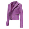 Fashion Lapel PU Leather Jacket