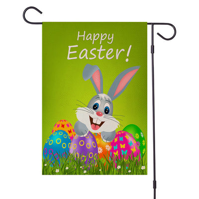 Easter Burlap Garden Flag