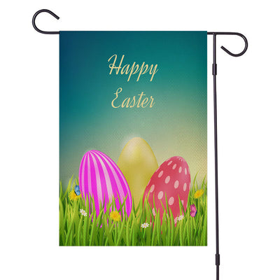 Easter Burlap Garden Flag