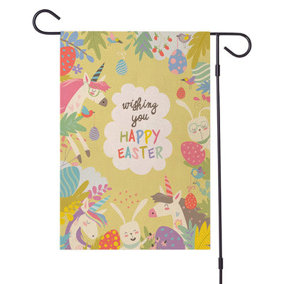 Easter Burlap Garden Flag