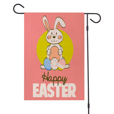 Easter Burlap Garden Flag