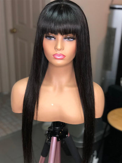 Straight Real Hair Long Wig