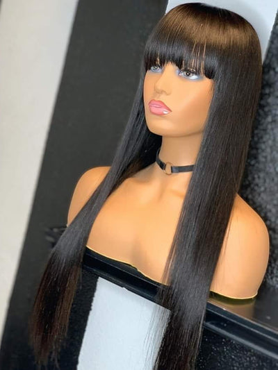 Straight Real Hair Long Wig