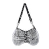 Mesh Bow Tie Chain Bag