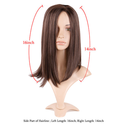 Synthetic Straight Clavicle Wig