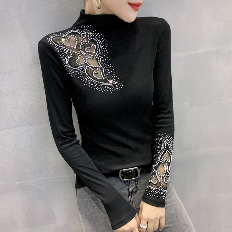 Turtleneck Lace Bottoming Shirt