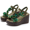 Floral Clasp Buckle Sandals