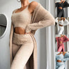 Fashion Solid Fluffy Plain Suits