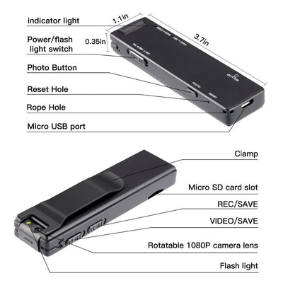 Wireless Body Cam 90 Degree Rotating Camera