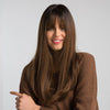 Gradient Brown Long Wig