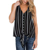 Women's Buttoned V-neck Shirt