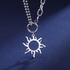 Clavicle Chain Sun Pendant Necklace