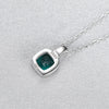 Emerald Zircon Pendant Necklace