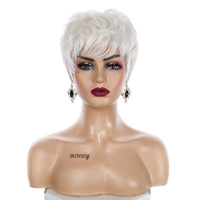 High Temperature Silk White Wig