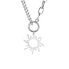 Clavicle Chain Sun Pendant Necklace