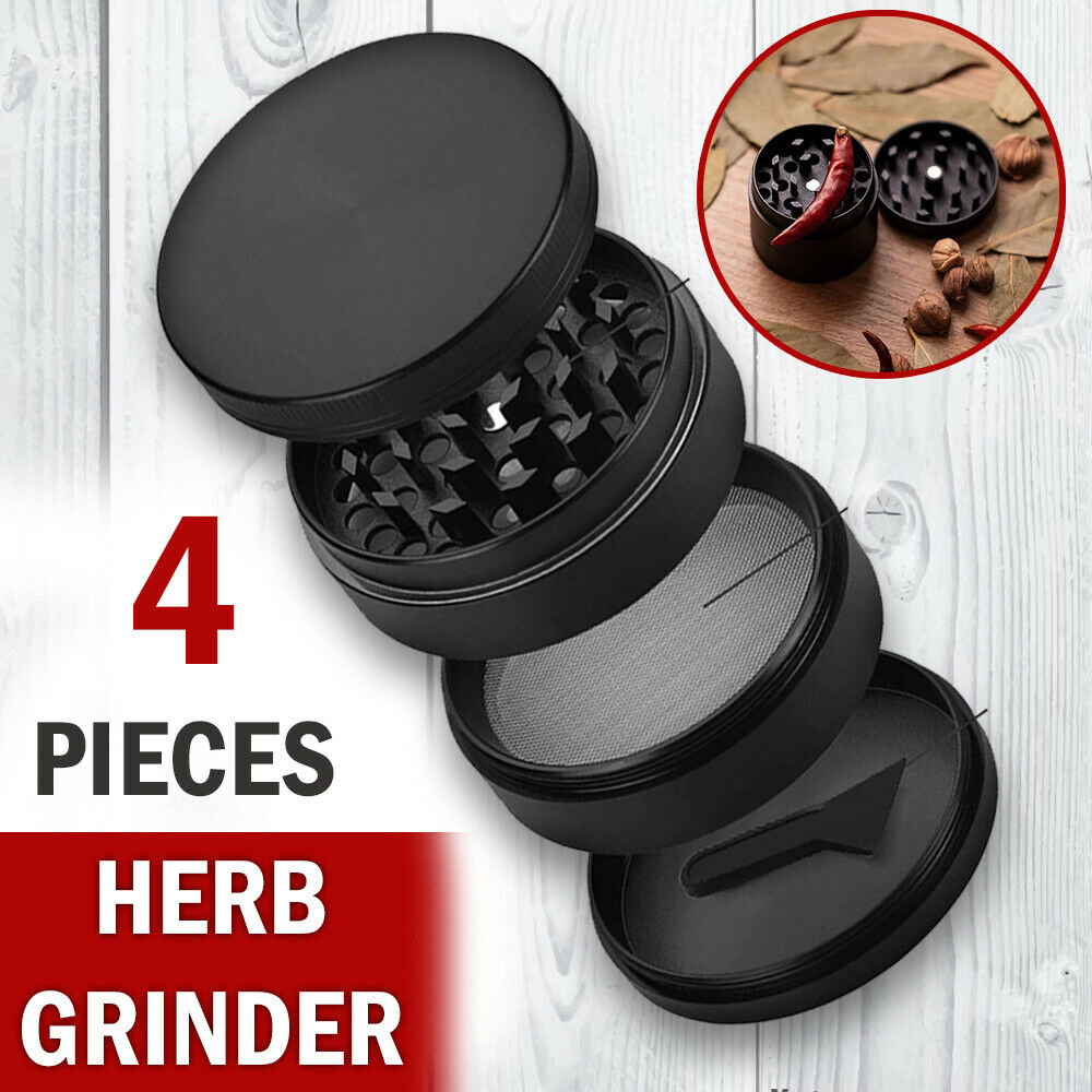 Herb Grinder 4-Piece Metal Small Hand Crusher