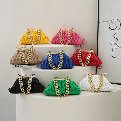 Embroidery Rhombus Chain Bag