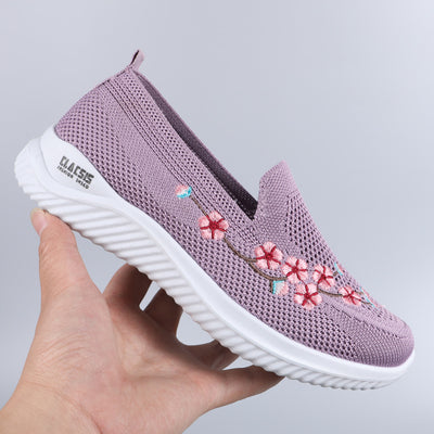 Flower Embroidery Mesh Shoes