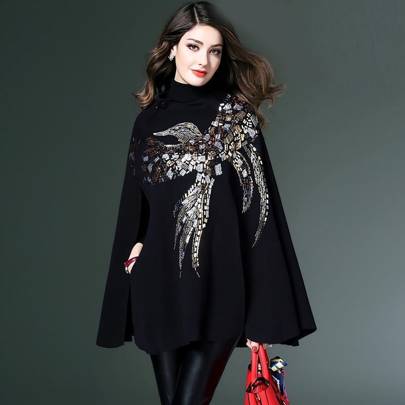 Fashion Thickened Sweater Cloak