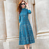 Slim Jacquard Wool Dress