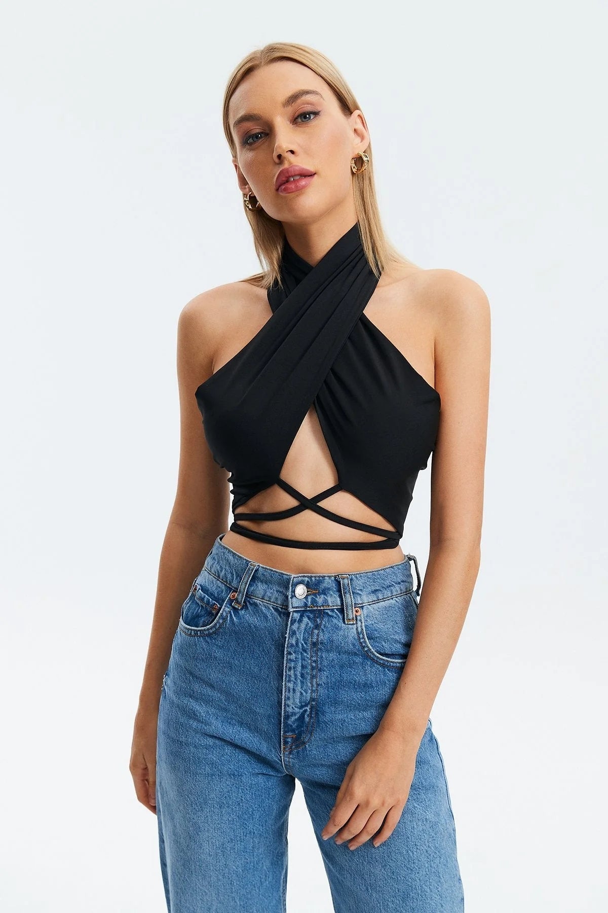 Pure Colorful Chest Strap Top