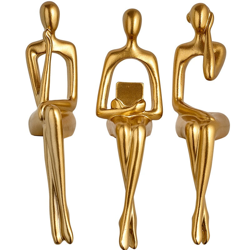 Gold Abstract Figurines