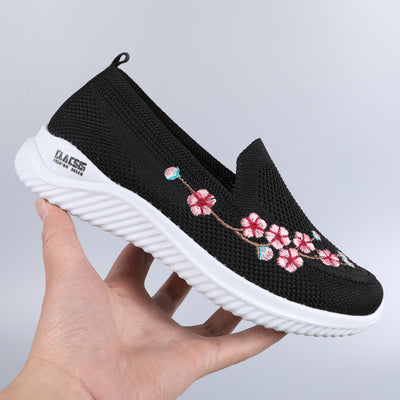 Flower Embroidery Mesh Shoes