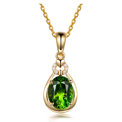 Emerald Tourmaline Pendant