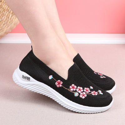 Flower Embroidery Mesh Shoes