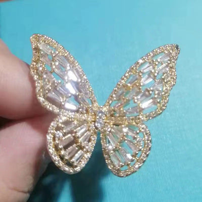 Dignified Hollow Butterfly Ring