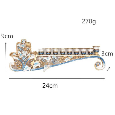 Religious Activities Menorah Home Decorations Candle Holder Israel Judaism Retro Lampstand Candlestick 9 Branch