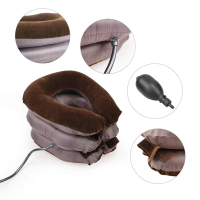 Neck Stretcher Inflatable Air Neck Traction Apparatus Device Soft Neck Cervical Collar Pillow Pain Relief Massage Relaxation