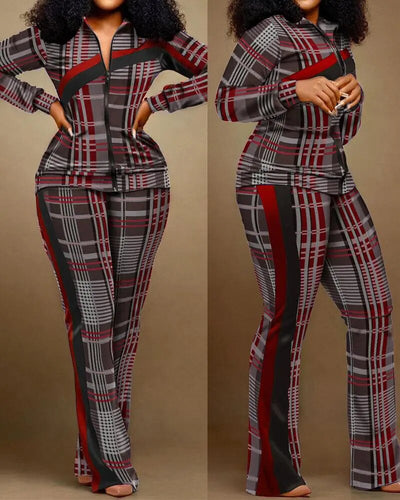 Geometric Print Two Piece Set