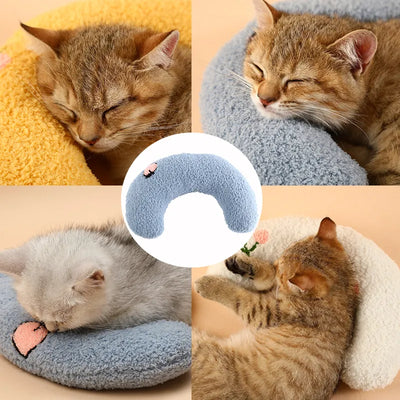 Little Pillow for Cats Fashion Neck Protector Deep Sleep Puppy.