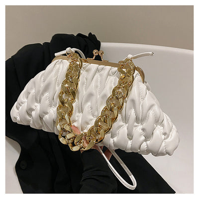 Embroidery Rhombus Chain Bag