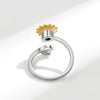 Fashion Sunflower Rotating Ring