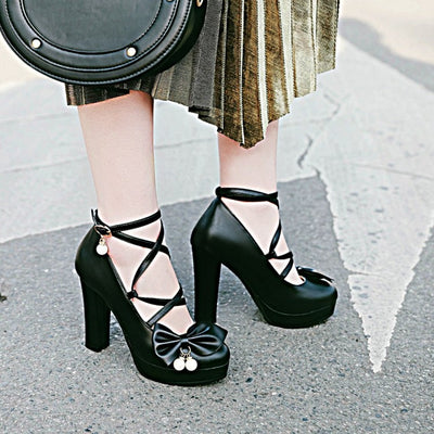 Round Toe Thick Heels