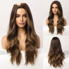 Gradient Brown Highlight Wig