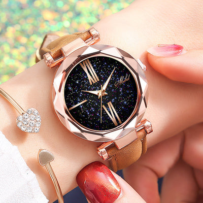 Ladies Starry Sky Face Watch