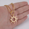 Clavicle Chain Sun Pendant Necklace