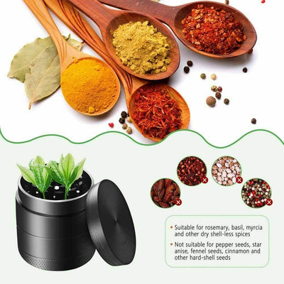 Herb Grinder 4-Piece Metal Small Hand Crusher