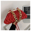 Embroidery Rhombus Chain Bag