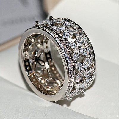 Hollow Cubic Zirconia Ring