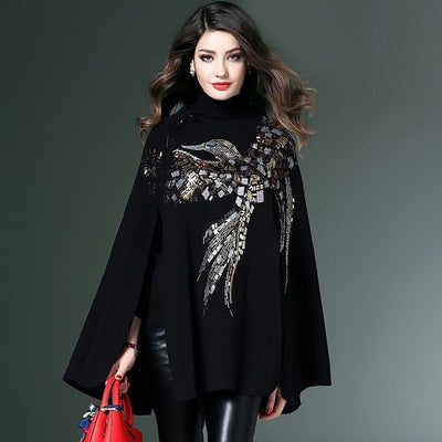 Fashion Thickened Sweater Cloak