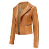 Fashion Lapel PU Leather Jacket