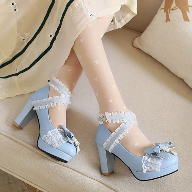 Bow Lace Mesh Shoes