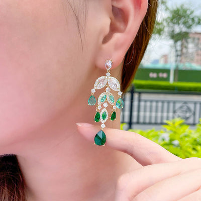 Water Drop Tassel Earrings