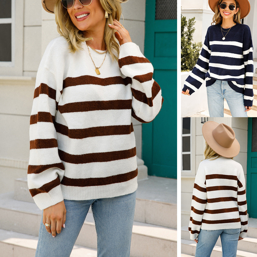 Slim Loose Striped Sweater